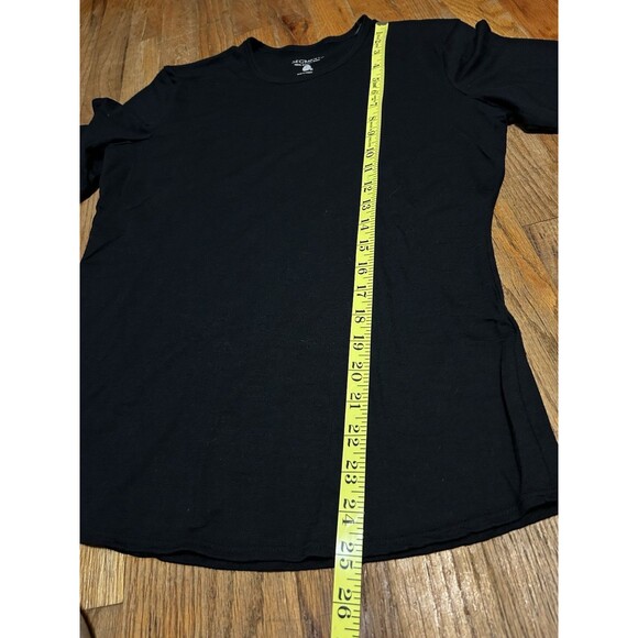 Segments 100% Merino Wool Long Sleeve Knit Basic Top Crew Tee Black Size Medium - Picture 7 of 8